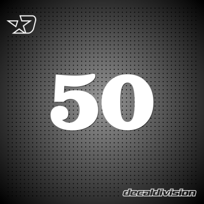 Birthday Number 50 Sticker